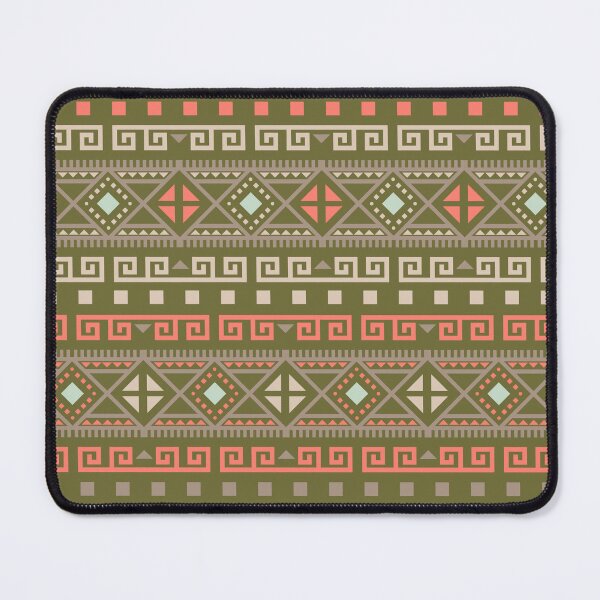 Item preview, Geometric Triangles Compilation in Rose Gold, Aqua and Green - Multicolor Boho Motif designed and sold by Yeldiz.