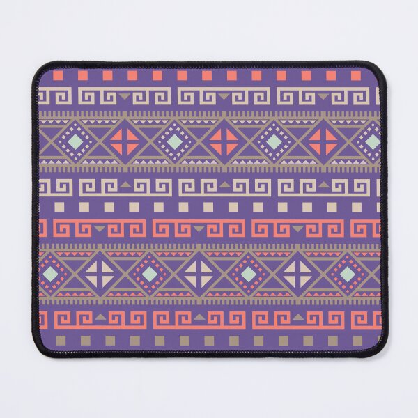 Item preview, Geometric Triangles Compilation in Rose Gold, Aqua and Purple - Multicolor Boho Motif designed and sold by Yeldiz.