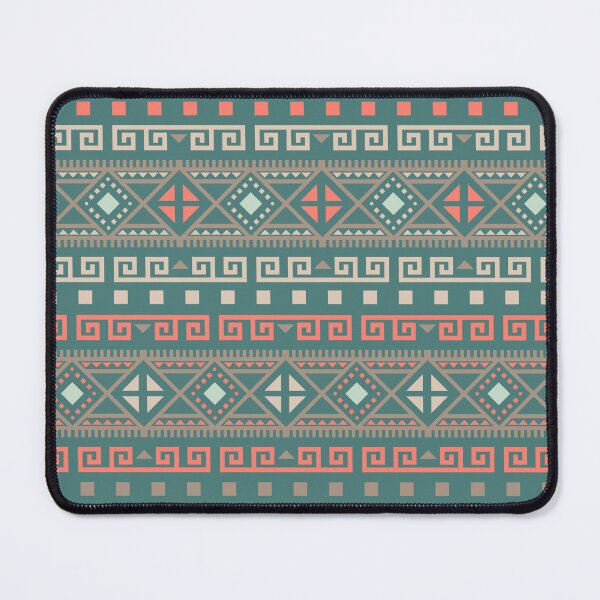 Item preview, Geometric Triangles Compilation in Rose Gold, Aqua and Blue - Multicolor Boho Motif designed and sold by Yeldiz.
