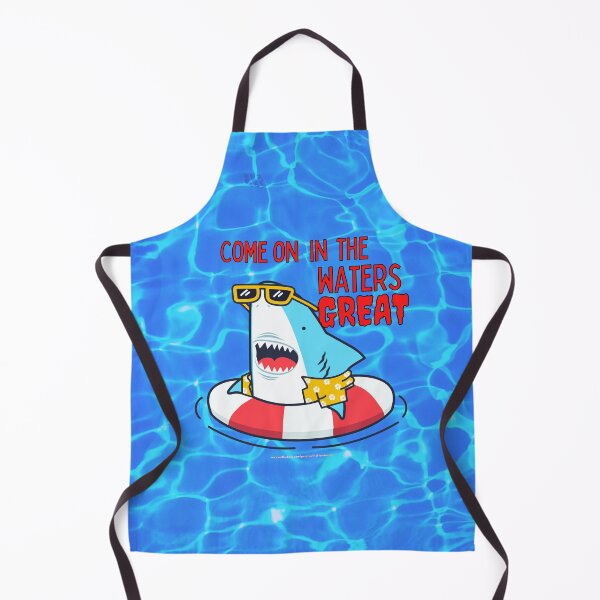 Item preview, Come On In The Waters Great, Funny Cartoon Great White Shark designed and sold by theflandonian.