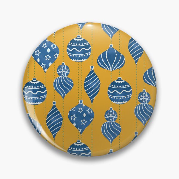 Artikelvorschau, Blue and Gold Christmas Bubbles entworfen und verkauft von Carolina Diaz.