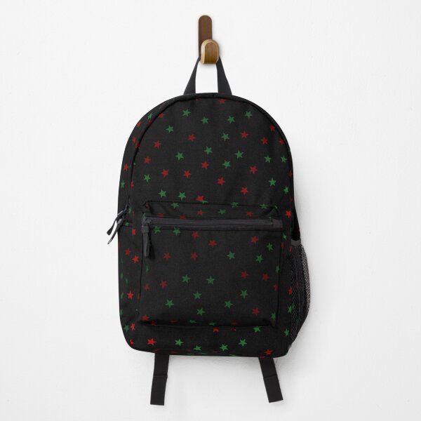 Item preview, Estrellas rojas y verdes sobre estampado negro designed and sold by JadeRyder.