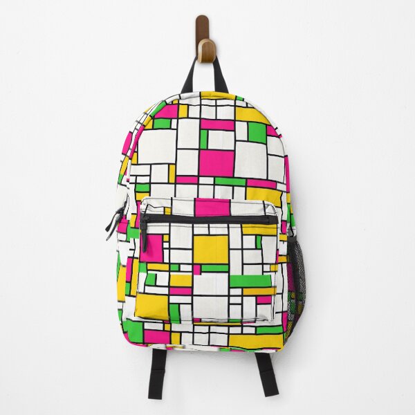 Item preview, Piet Mondrian Abstract Pop Art 1960s Pink Yellow Rectangles designed and sold by Draculaura2009.
