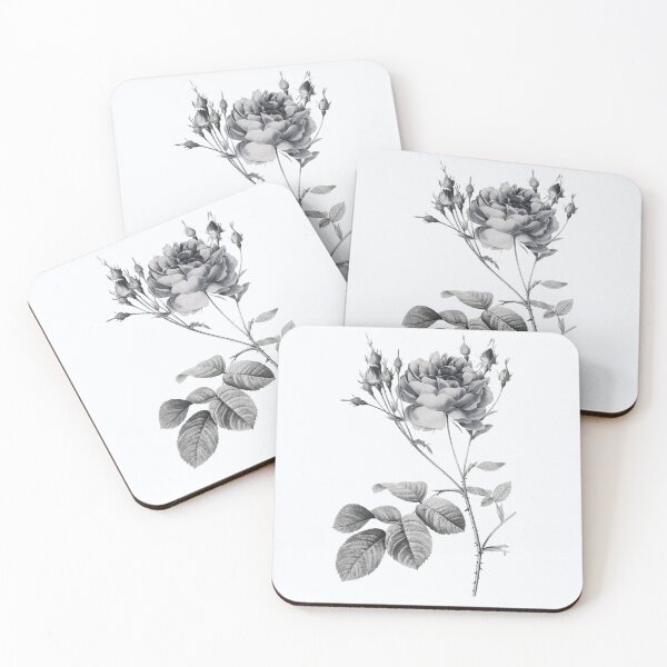 Item preview, Cumberland Rose Flower, Alternative Illustration - Grey and White Rose designed and sold by DaphneKstudio .