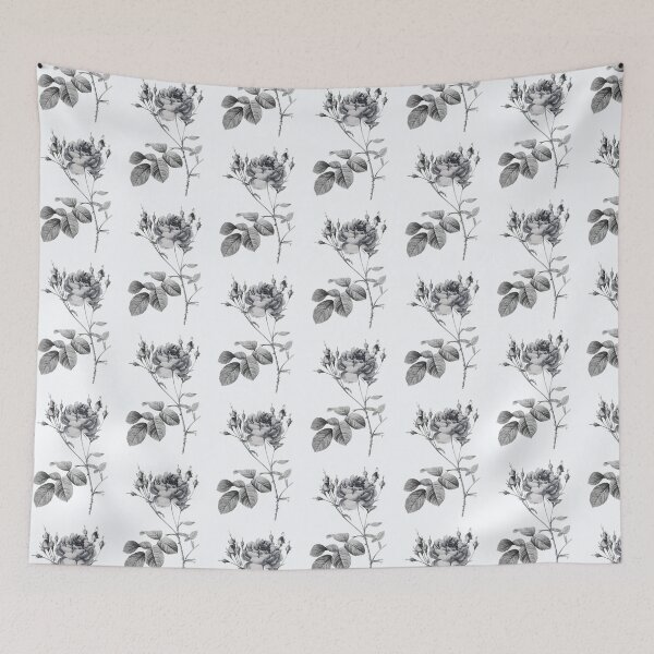 Item preview, Cumberland Rose Flower, Alternative Illustration - Grey and White Rose designed and sold by DaphneKstudio .