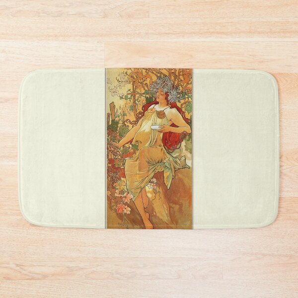 Item preview, Autumn by Mucha - Vintage Four Seasons Reproduction 1896 designed and sold by molamode.