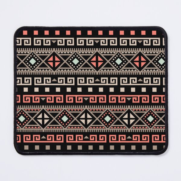 Item preview, Geometric Triangles Compilation in Rose Gold, Aqua and Black - Multicolor Boho Motif designed and sold by Yeldiz.