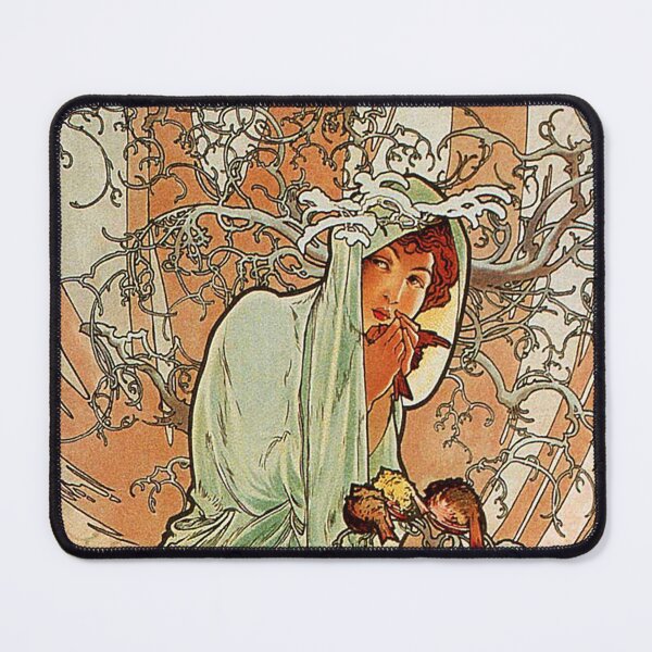 Item preview, Winter by Mucha - Vintage Four Seasons Reproduction 1896 designed and sold by molamode.