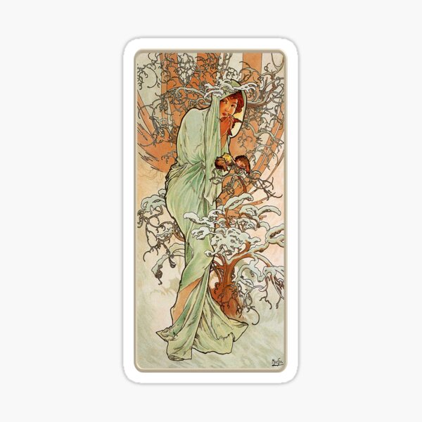 Artikel-Vorschau von Winter von Mucha - Vintage Four Seasons Reproduktion 1896, designt und verkauft von molamode.