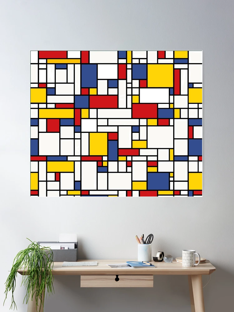 Piet Mondrian Abstract Pop Art 1960s Red Blue Yellow