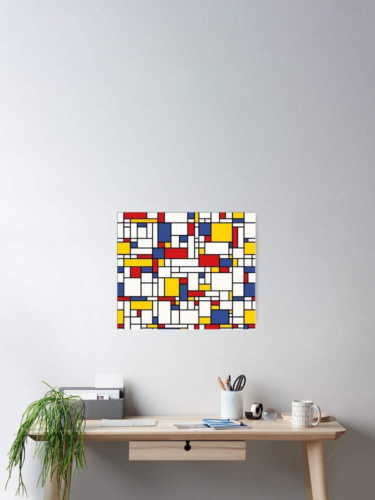 Piet Mondrian Abstract Pop Art 1960s Red Blue Yellow