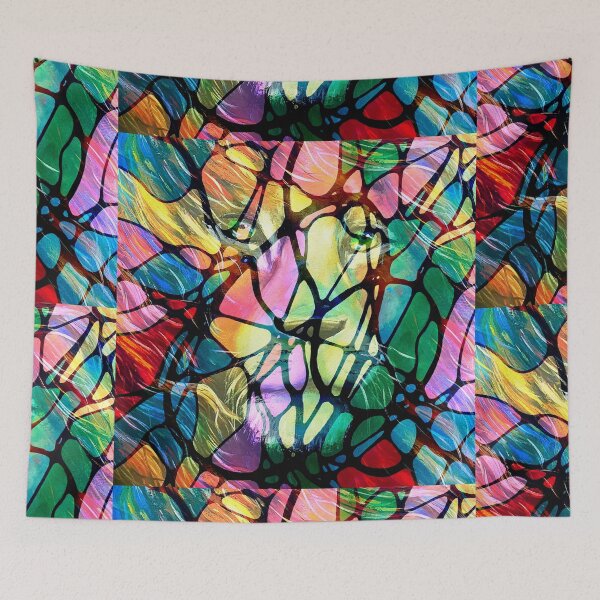 Item preview, Neurographic pattern with oil painting  "Lion" by MariDani designed and sold by MariDaniArt.
