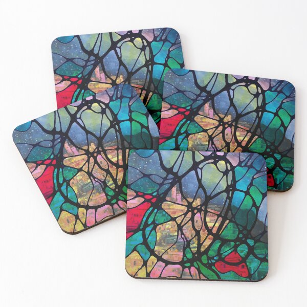 Item preview, Neurographic pattern with oil painting  "Sky City" by MariDani designed and sold by MariDaniArt.