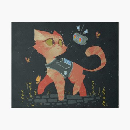 Stray (Cat and B12) Art Board Print