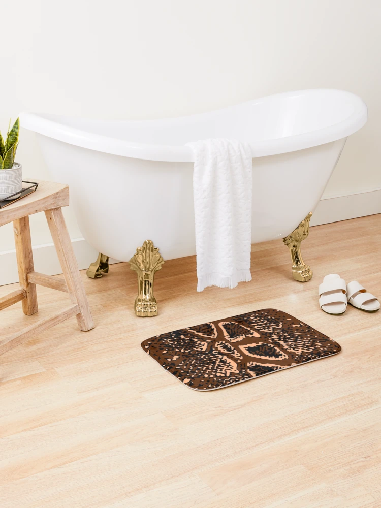 Thumbnail 2 of 6, Bath Mat, Python Skin Design designed and sold by DesignFantazia.