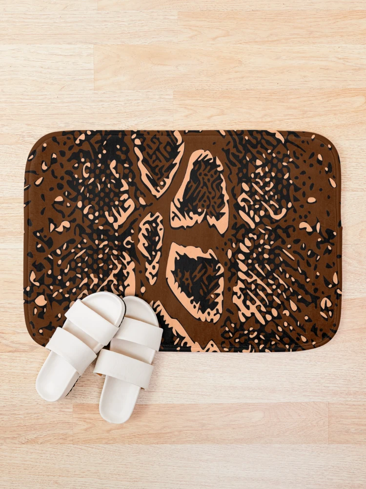 Thumbnail 1 of 6, Bath Mat, Python Skin Design designed and sold by DesignFantazia.