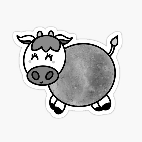 cow print planet Sticker for Sale by emlouisec13