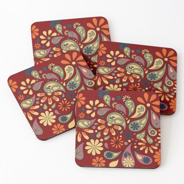 Item preview, Hand Drawn Fall Autumn Flower Power Paisley Retro Design designed and sold by Alondra.