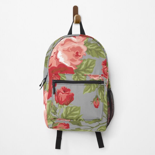 Item preview, Vintage Rose Flower And Leaves Pattern On Grey designed and sold by GraphicsClub.