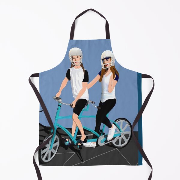 Item preview, Summertime Butterfly On A Bright Sunny Day Sisters Ride Bicycles With Safety Helmet designed and sold by Dolieart.