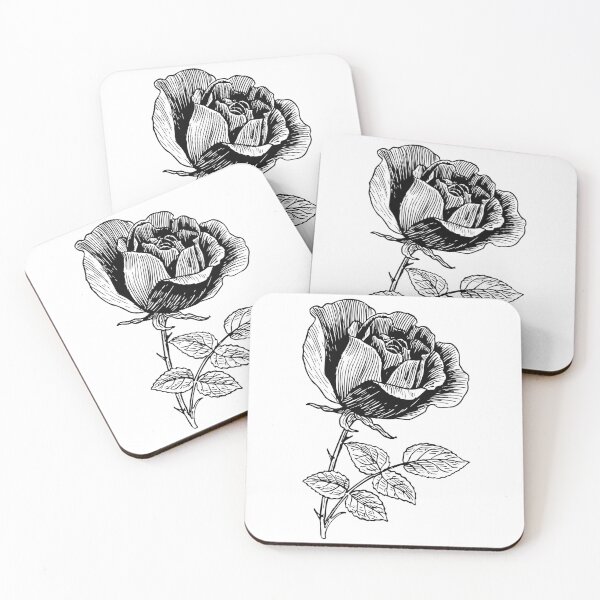 Item preview, Rose Flower Botanical Illustration designed and sold by JoyforU.