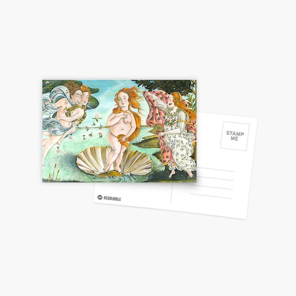 Venus from Botticelli in Full of Freckles style Postcard