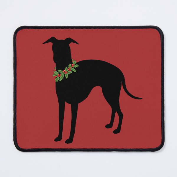 Item preview, Italian Greyhound with festive holly collar Holiday design 2 designed and sold by StephJChild.