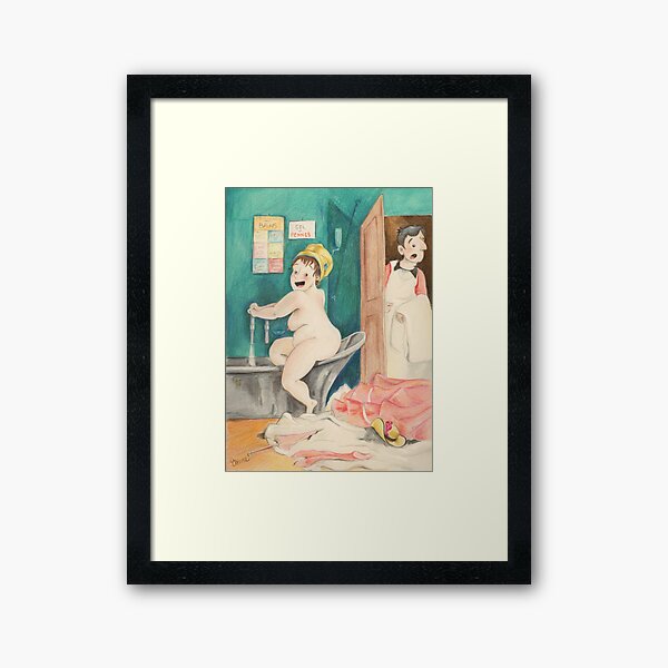 Robinet d'eau claude by Félicien Rops in Full of Freckles style Framed Art Print