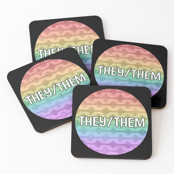Item preview, They/Them Rainbow Pronouns designed and sold by Mickey Kyan.