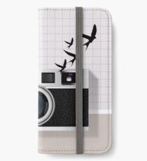 vintage camera and birds iPhone Wallet/Case/Skin