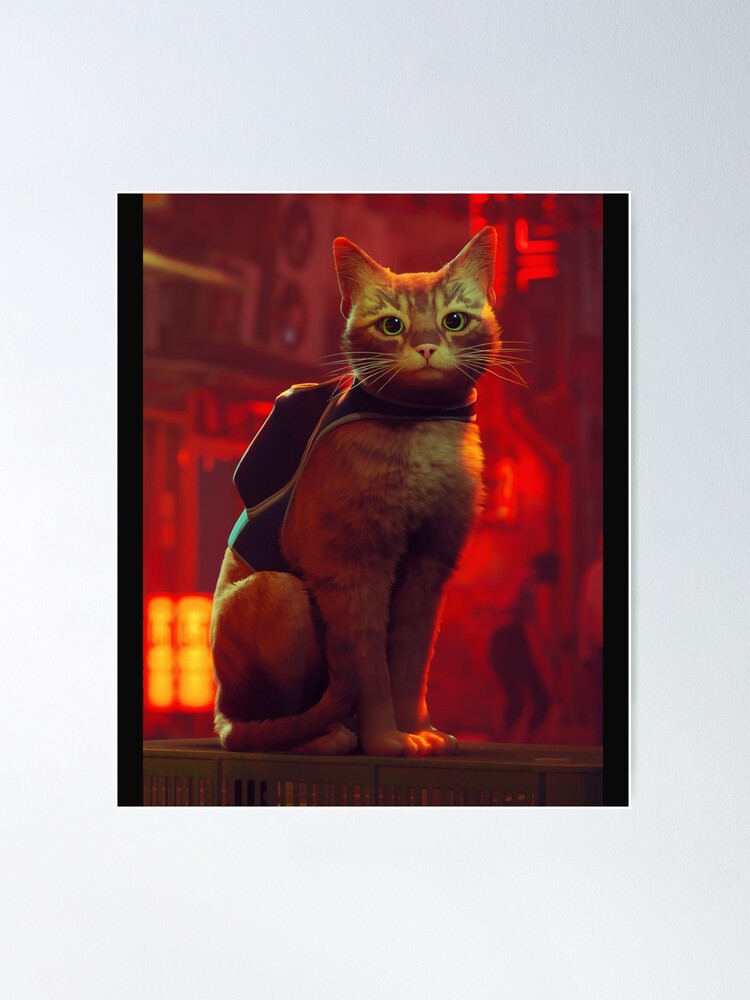 stray game cat sad Poster for Sale by WellingtonAdams