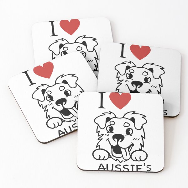 Item preview, [Dogs] I Love Aussie Dogs Classic T-Shirt  designed and sold by smartdogs.