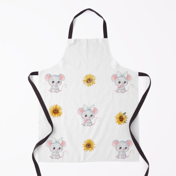 Item preview, Cute Watercolor Baby Mouse and Sunflowers designed and sold by silviaol.