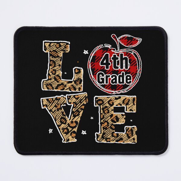 Item preview, Tu Love Leopard Plaid 4th Grade BAck To School Costume Long Sleeve T-Shirt designed and sold by ButtnerRing.