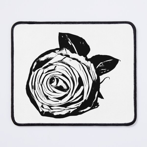 Item preview, Modern Black Rubbing Flower Illustration designed and sold by JoyforU.