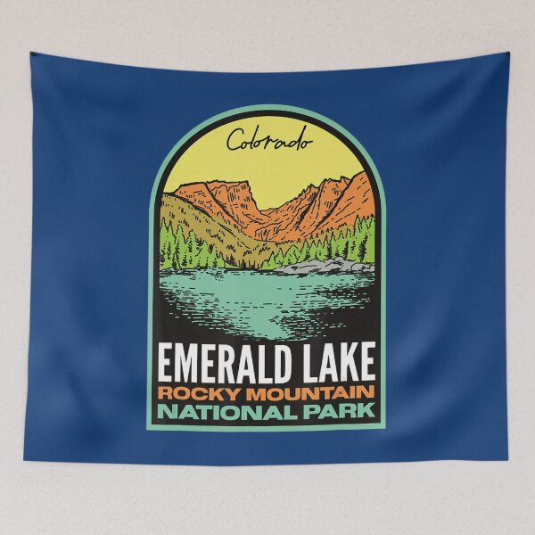 Item preview, Emerald Lake Rocky Mountain Vintage designed and sold by GhecVchw.