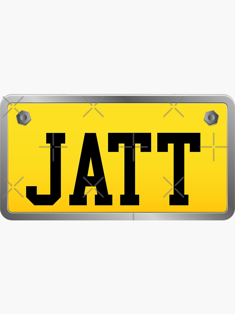 Jatt Name Plate Sticker Sticker For Sale By Trikav Redbubble