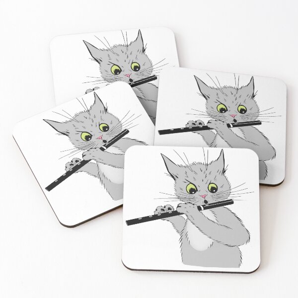 Item preview, Flute Cat Louis Wain designed and sold by karwilberevivalcollection.