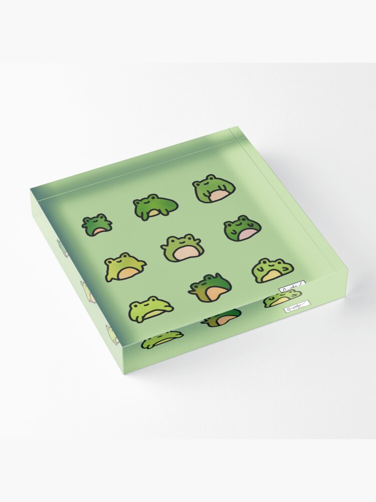 Alternate view of Frogs Doodle Acrylic Block