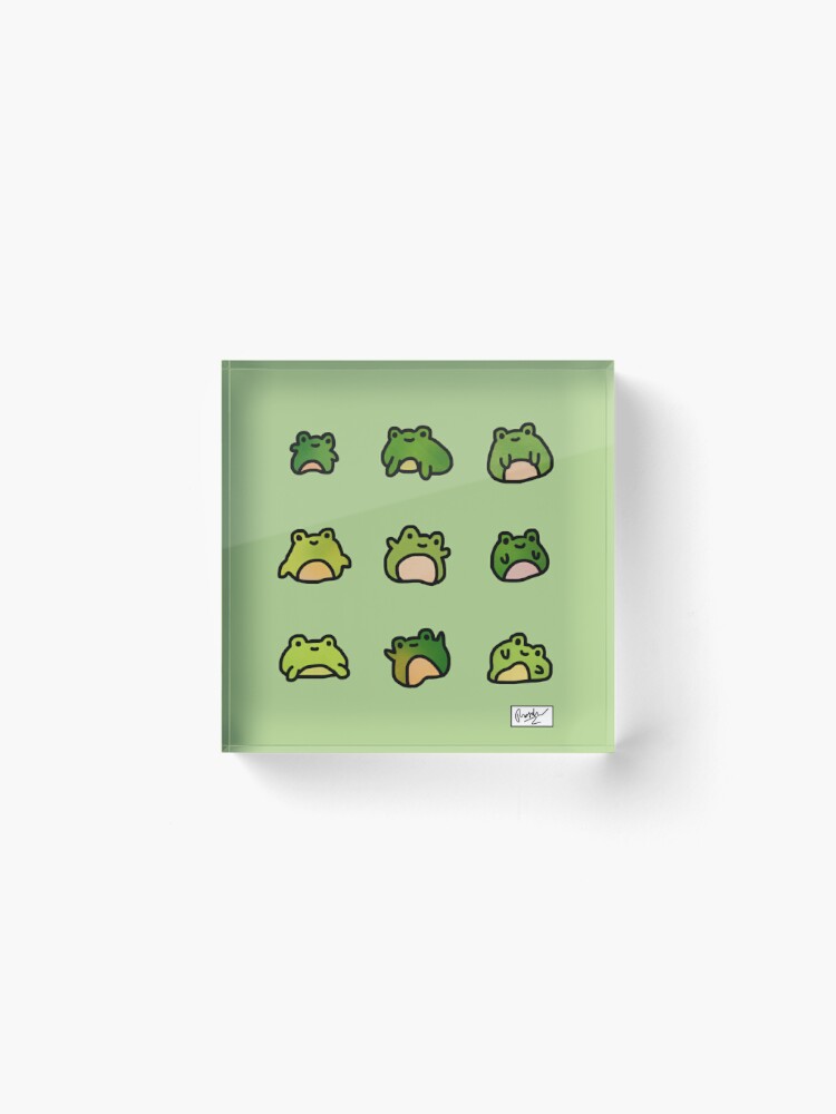 Alternate view of Frogs Doodle Acrylic Block
