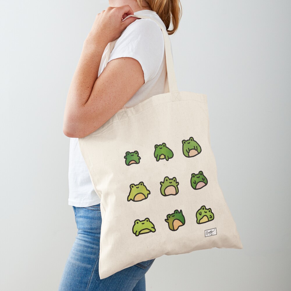 Frogs Doodle Tote Bag