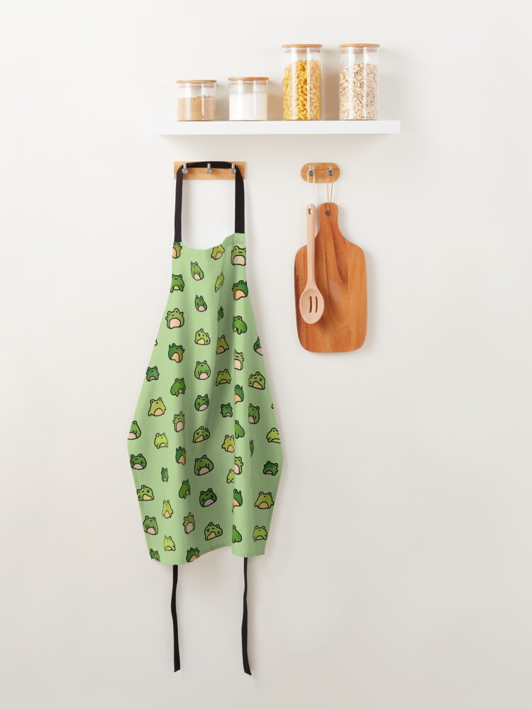 Thumbnail 4 of 6, Apron, Frogs Doodle designed and sold by tdoodles.