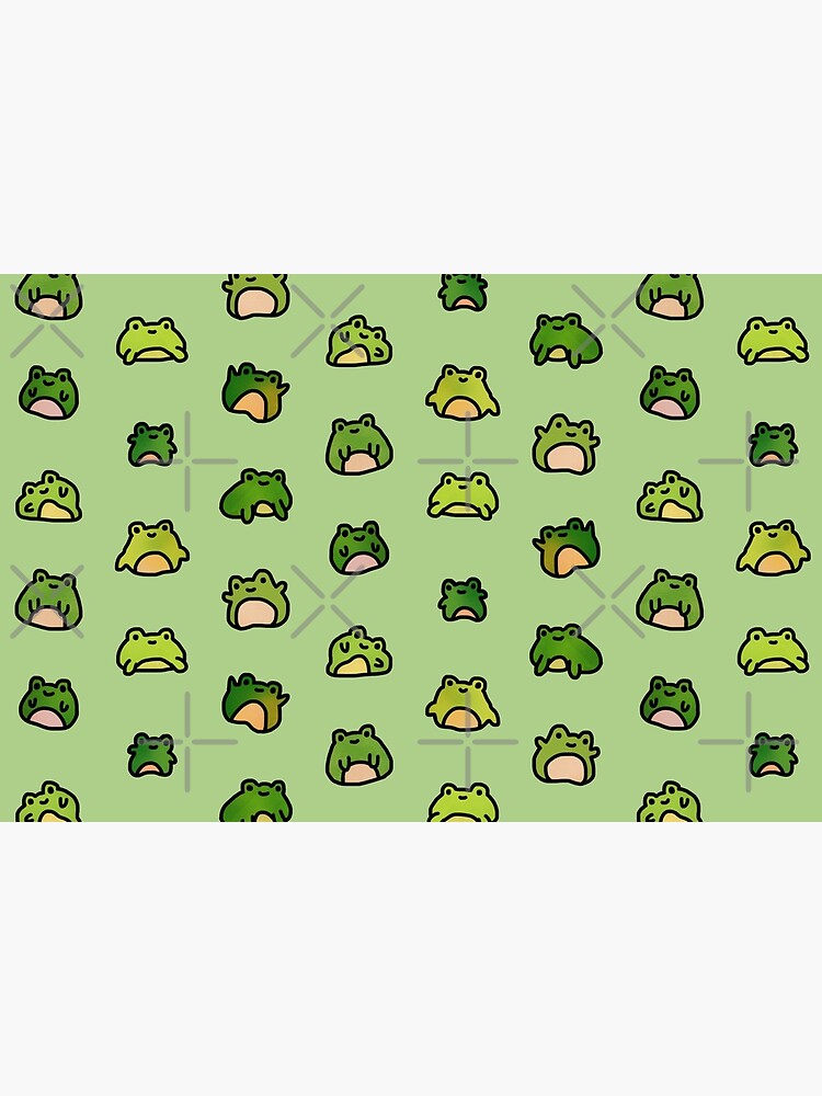 Thumbnail 6 of 6, Bath Mat, Frogs Doodle designed and sold by tdoodles.