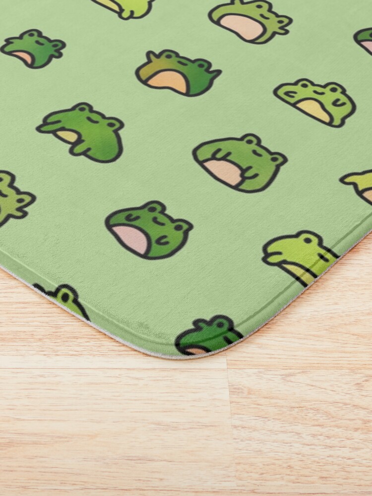 Thumbnail 3 of 6, Bath Mat, Frogs Doodle designed and sold by tdoodles.