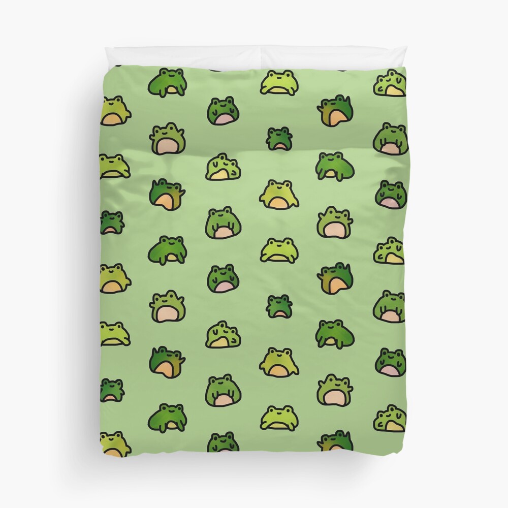 Frogs Doodle Duvet Cover