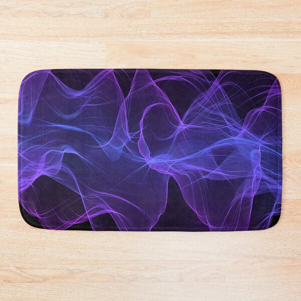 Item preview, Aqua And Lilac Fluttering Scarves Abstract On Black designed and sold by DEC02.