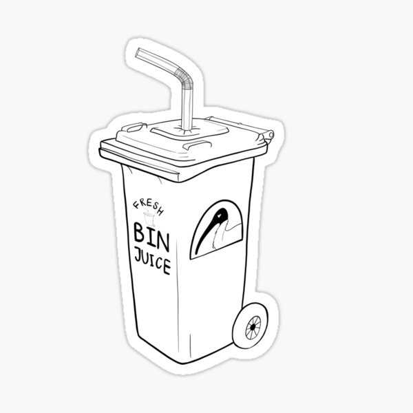 "Bin Juice Sticker" Sticker for Sale by OrinSatterfield Redbubble