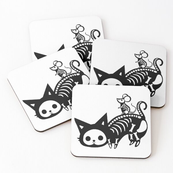 Item preview, Cute Skeleton Cat And Mouse | Transparent designed and sold by ChiweenieHobbit.