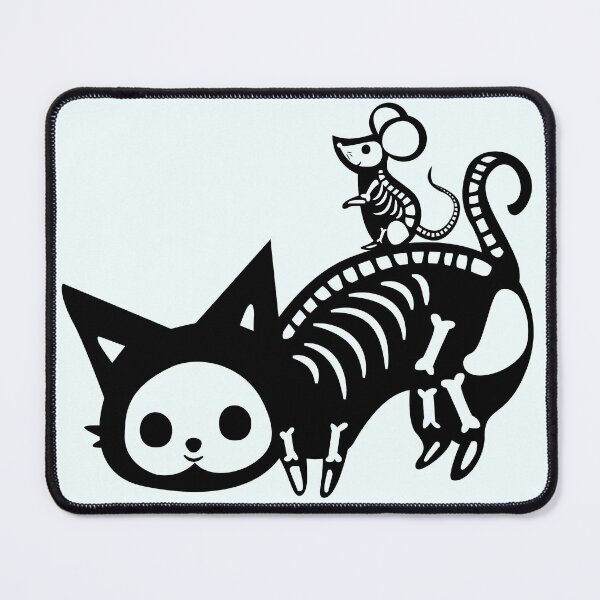 Item preview, Cute Skeleton Cat And Mouse | Transparent designed and sold by ChiweenieHobbit.