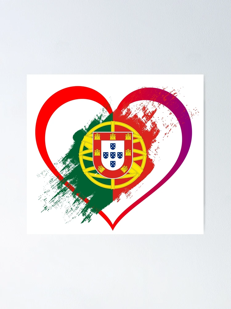 J'aime le Portugal : Cadeau Agresser : Coeur Drapeau Pays Crest